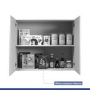 Ver imagem 3 de Armario Aéreo de Cozinha 2 Portas Valencia 