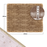 Tapete Shaggy Felpudo para Quarto Sala 200x250 Marrom Light - 4