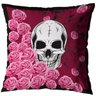 Kit 4 Capas de Almofada 40cm Estampada Caveira Invisível - 3
