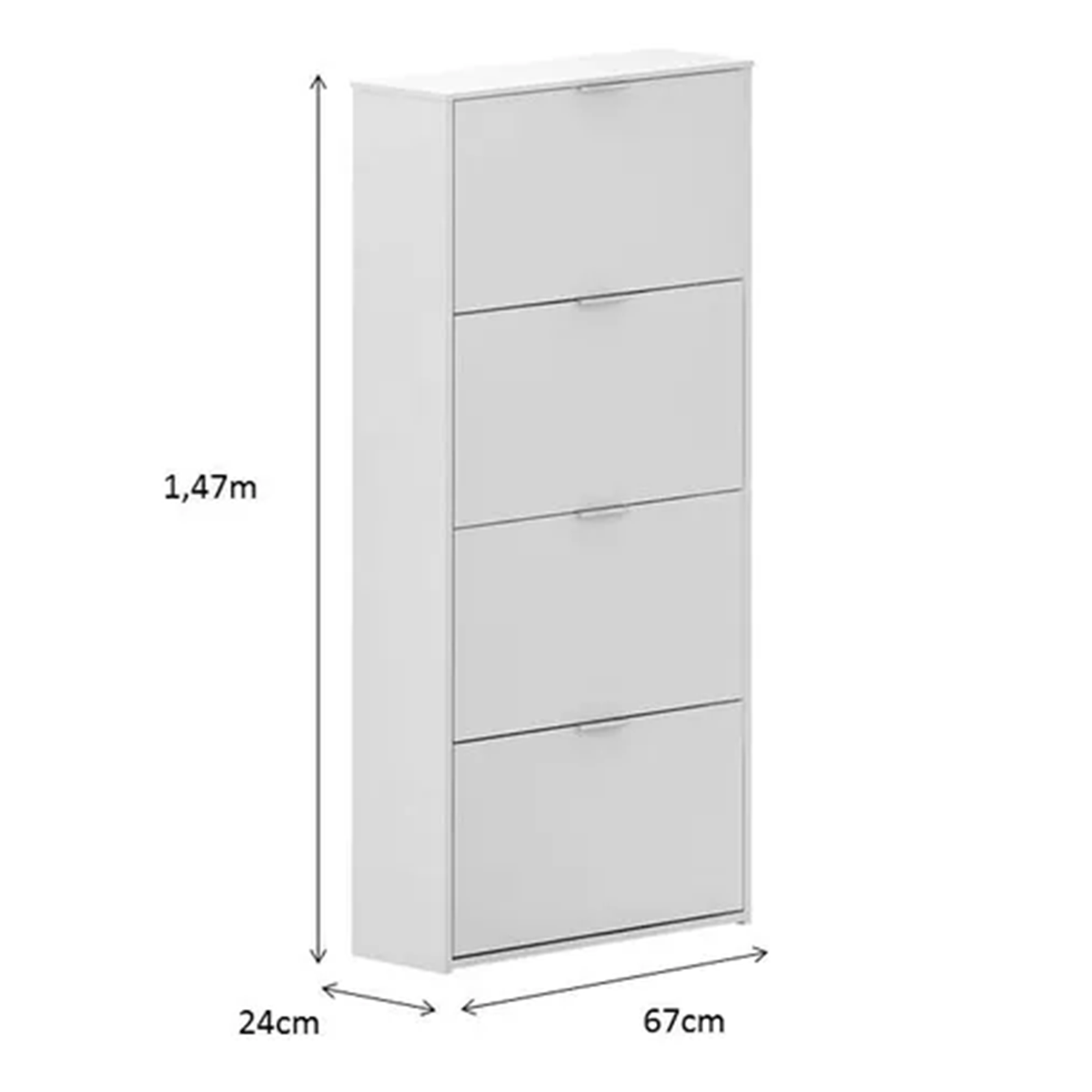 Sapateira Organizadora 4 Portas Basculante:branco - 9