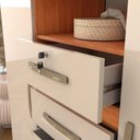 Ver imagem 7 de Cômoda Reducio 2 Portas 4 Gavetas Cinamomo/off White - Panorama Móveis