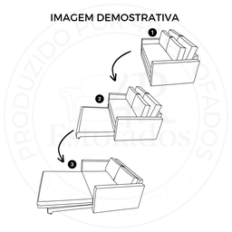 Sofá Cama | com Tampo Lateral Esquerdo Tecido Linho - 180cm - Deva 04 - 6