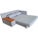 Ver imagem 3 de Sofá Cama | com Tampo Lateral Esquerdo Tecido Linho - 180cm - Deva 04