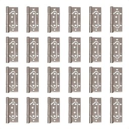 Dobradiça 884 até 25kg - 4"x3" Inox Escovado - Silvana 24pçs - 4