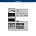 Ver imagem 5 de Cozinha Modulada Compacta Americana 3 Peças Torre Quente com Balcão para Pia Unna Branco Yescasa