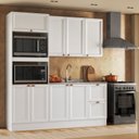 Ver imagem 1 de Cozinha Modulada Compacta Americana 3 Peças Torre Quente com Balcão para Pia Unna Branco Yescasa