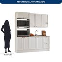 Ver imagem 4 de Cozinha Modulada Compacta Americana 3 Peças Torre Quente com Balcão para Pia Unna Branco Yescasa