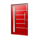 Ver imagem 1 de Porta Pivotante Alumínio Lambril Miraggio c/Pux.D.Elite Vermelho 240x130 Brimak