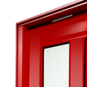 Ver imagem 5 de Porta Pivotante Alumínio Lambril Miraggio c/Pux.D.Elite Vermelho 240x130 Brimak
