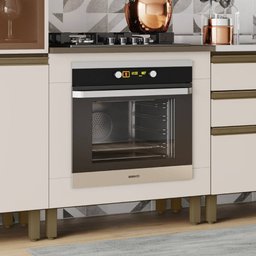 Balcão de Cozinha Forno de Embutir Évelin Duna/Cristal - Henn - 1