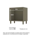 Ver imagem 4 de Balcão de Cozinha Forno de Embutir Évelin Duna/Cristal - Henn