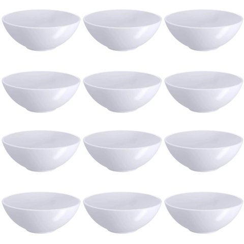 Kit 12 Ramekins 120ml Plástico para Servir Culinária Oriental Redondo Coza Comida Japonesa
