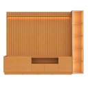 Ver imagem 2 de Estante Painel para TV até 84 Polegadas Ripado LED Vidro Reflecta 100% MDF 219CMX269CM Vitoria Regia Yescasa Nature