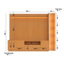 Ver imagem 3 de Estante Painel para TV até 84 Polegadas Ripado LED Vidro Reflecta 100% MDF 219CMX269CM Vitoria Regia Yescasa Nature