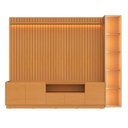 Ver imagem 2 de Rack Painel para TV até 84 Polegadas com 100% MDF 269cmx219cm Led Vitoria Regia YesCasa Marrom Nature