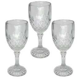 Jogo com 3 Taças Safira 270ml Bea Decor - 1