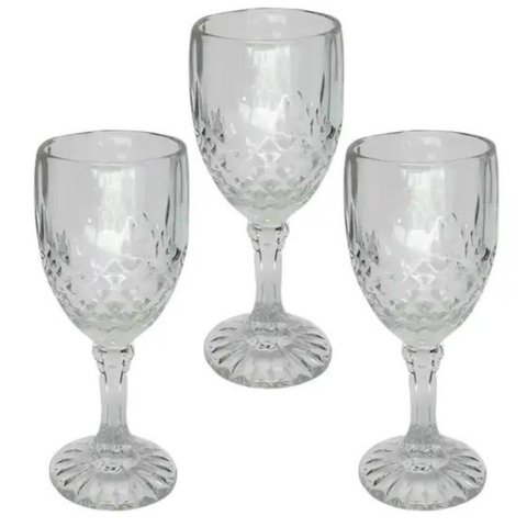 Jogo com 3 Taças Safira 270ml Bea Decor