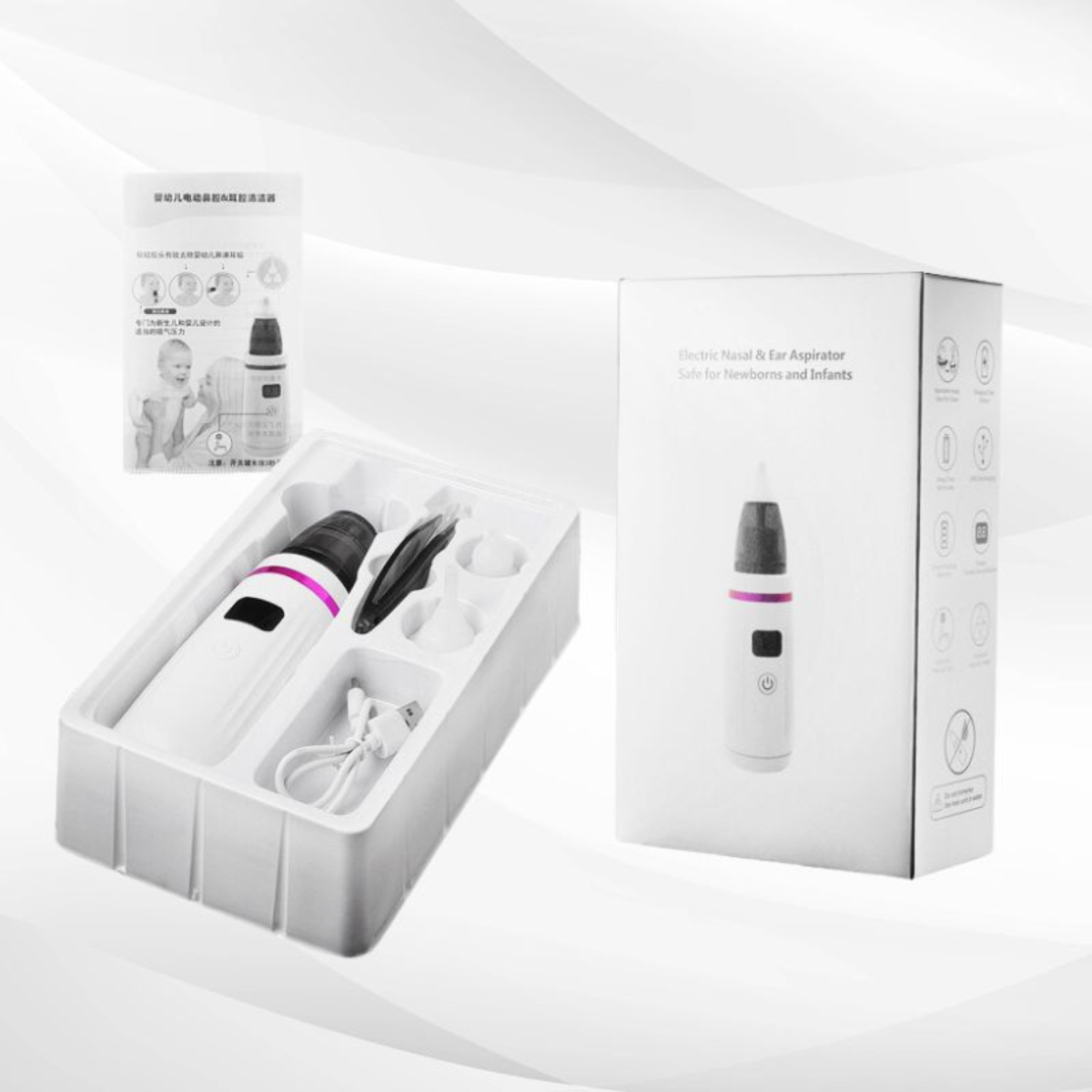 Higienizador Aspirador Nasal Elétrico USB - 10