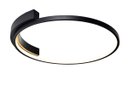 Ver imagem 1 de Plafon Moderno Redondo Preto 50cm Led 25w 3000k Bivolt 14578-pl