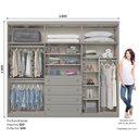 Ver imagem 4 de Guarda Roupa Casal 6 Portas 4 Gavetas com Pés Amy Casa 812