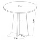 Ver imagem 3 de Mesa de Jantar 4 Lugares Raquel Diamantina Mel/blonde/veludo Bege - Panorama Móveis