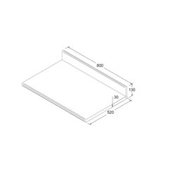 Tampo para Balcão de Cozinha 80cm - 4