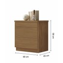 Ver imagem 3 de Mesa de Cabeceira 3 Gavetas 100% MDF Versatile Marrom