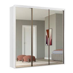 Guarda Roupa Casal 3 Portas Espelho Mdf Qualitá Belmax:branco - 3