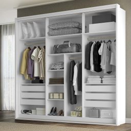 Guarda Roupa Casal 3 Portas Espelho Mdf Qualitá Belmax:branco - 2
