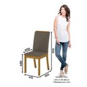 Ver imagem 2 de Conjunto Sala de Jantar Mesa 120cm Tampo MDF Canto Reto com 4 Cadeiras Madely Espresso Móveis Bege/Nature/Off White