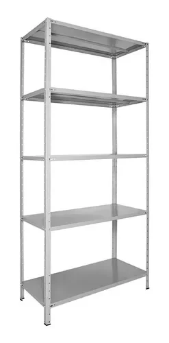 Estante de Aço com 5 Bandejas Cinza 40cm