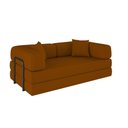 Ver imagem 6 de Sofá Cama Colchão Casal Compactair Confortável Sala Balaqui - Terracota
