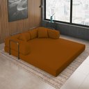 Ver imagem 2 de Sofá Cama Colchão Casal Compactair Confortável Sala Balaqui - Terracota