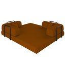 Ver mais imagens de Sofá Cama Colchão Casal Compactair Confortável Sala Balaqui - Terracota