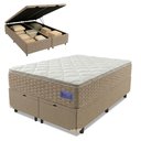 Ver imagem 1 de Cama Box Baú Queen Colchão Ortopédico Magnus Molas Superlastic Pillow Top Hip Sleep