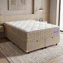 Ver imagem 2 de Cama Box Baú Queen Colchão Ortopédico Magnus Molas Superlastic Pillow Top Hip Sleep