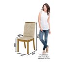 Ver imagem 2 de Conjunto Sala de Jantar Mesa 120cm Tampo MDF Canto Reto com 4 Cadeiras Madely Espresso Móveis Bege/Nature/Off White/Linho
