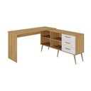 Ver imagem 7 de Mesa Gamer em L para Computador com 3 Gavetas Nexus Multimóveis Mp6048 Madeirado/branco Madeirado/
