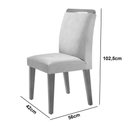 Ver imagem 2 de Mesa Evora 90 Mdf com 4 Cadeiras Athenas Linho Grafite-naturalle-naturalle