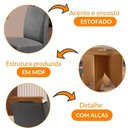 Ver imagem 6 de Mesa Evora 90 Mdf com 4 Cadeiras Athenas Linho Grafite-naturalle-naturalle