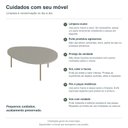 Ver imagem 4 de Mesa de Centro New Bend Incolar Grigio com Pé Dourado