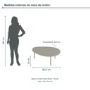 Ver imagem 3 de Mesa de Centro New Bend Incolar Grigio com Pé Dourado