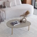 Ver imagem 1 de Mesa de Centro New Bend Incolar Grigio com Pé Dourado