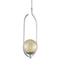 Ver imagem 4 de Lustre Pendente On Clip - Prata com Globo de Vidro Âmbar - 4125-15-am
