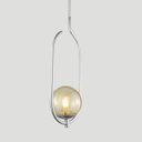 Ver imagem 3 de Lustre Pendente On Clip - Prata com Globo de Vidro Âmbar - 4125-15-am