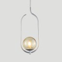 Ver imagem 2 de Lustre Pendente On Clip - Prata com Globo de Vidro Âmbar - 4125-15-am