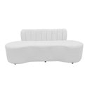 Ver imagem 4 de Sofá 3 Lugares Orgânico Curvo Madrid 180cm Couro Branco