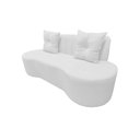 Ver imagem 5 de Sofá 3 Lugares Orgânico Curvo Madrid 180cm Couro Branco