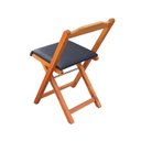 Ver imagem 4 de Conjunto Prático Mesa e 4 Cadeiras Dobrável Mel, Estofado Preto Bar-cozinha-lazer-varanda ( Redonda