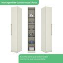 Ver mais imagens de Guarda Roupa 1 Porta Predileto Branco/Areia